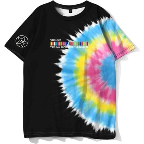 Astroworld Travis Scott 3D printed T-shirt summer mens and womens fashion street tie-dye hip-hop short-sleeved top oversized