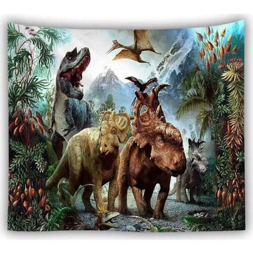 Dinosaur Tapestry Home Wall Art Bedroom Dormitory
