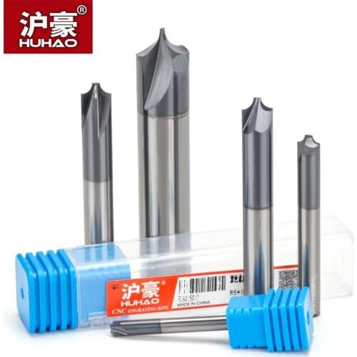 HUHAO 1PC Solid Carbide Arc R Angle End Mill 2 and 4 Flutes CNC Milling Cutter Anti-R Chamfering Router Bit For Alloy Steel