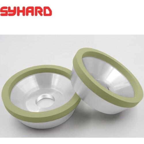 Ceramic Adhesive Diamond Grinding wheel Bowl Shape Diameter 125mm PCD/PCBN Abrasion Wheel Particle Size 80-10000