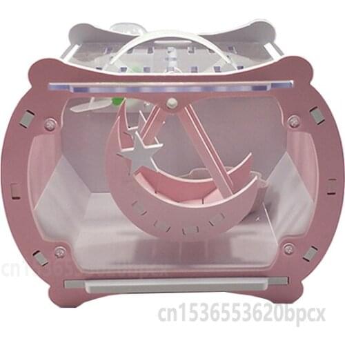 Cute Hamster Cage Portable Transparent Hamster Cage Toy with Silent Jogging Wheel Large Space and Easy To Clean Pet Tunnel Hut