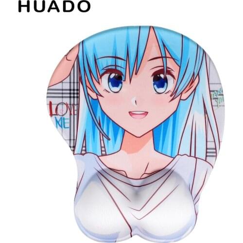 Mouse Pad with Wrist Rest Soft Comfort Waterproof Non Slip Silicone Base Ergonomic Design for PC Computer Office