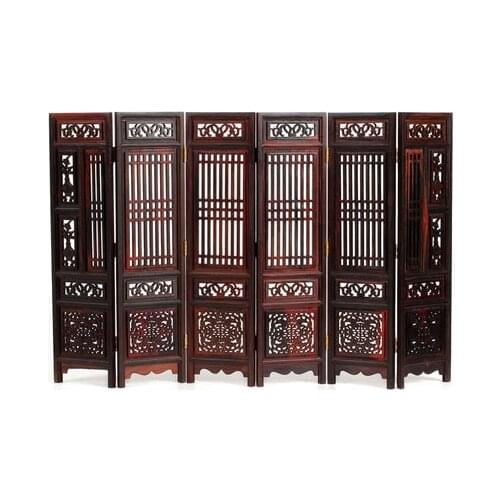 Redwood Crafts Imitate Ming and Qing Miniature Furniture Red Sour Branch Screen