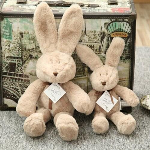 Cute Animal Doll Rabbit Bear Soft Plush Toys High Quality Long Ears Bunny Stuffed Toy for Baby Boy Girl Birthday Christmas Gift
