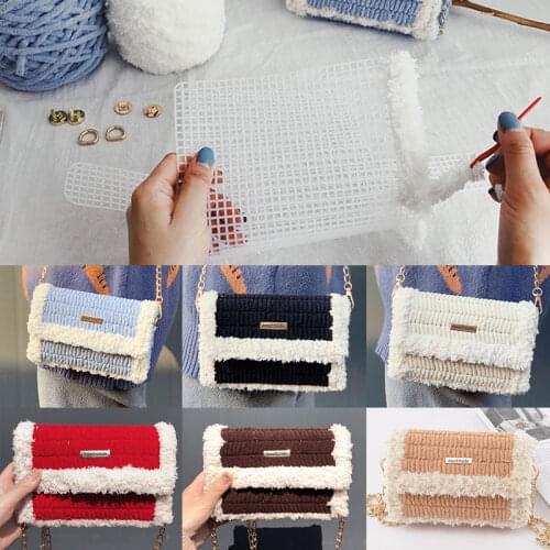 Fashion Womens Hand-Knitted Bags DIY Hand-Knitted Handbag Shoulder Casual Bag Girl Girlfriend Gift