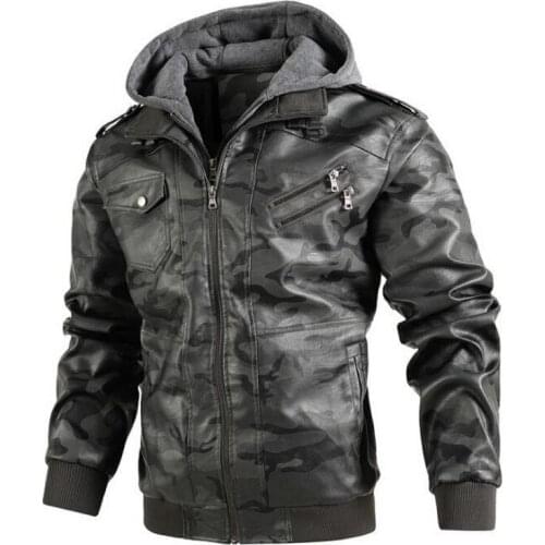 Mens Brand Faux Leather Coat Mens PU Jackets Spring Autumn Slim Fit Leather Coat Male Motorcycle Jackets