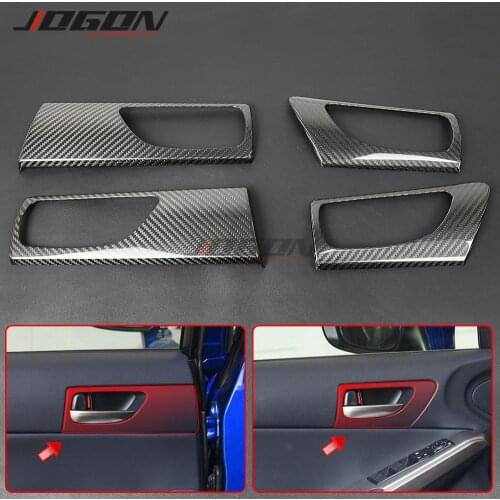 Real Carbon Fiber Car Interior Door Handle Panel Trim For Lexus IS IS250 IS300h IS350 F Sport 2014-2018 Car Accessories