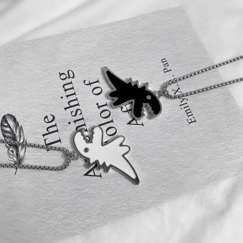 Dragon Necklace Women Dinosaur Necklaces Woman Chain Pendant Jewelry Unisex Silver Color Trendy Sweet Kpop Zinc Alloy Naszyjnik
