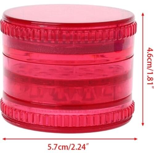 Plastic Tobacco Grinder Leaf Herbal Herb Smoke Spice Crusher Hand Muller 5 Layer T84E