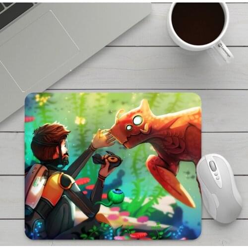 Subnautica Setup Gamer Accessories Anime Mouse Pad Kawaii Non-slip Mat Pc Gamer Complete Pad on the Table Mausepad Deskmat