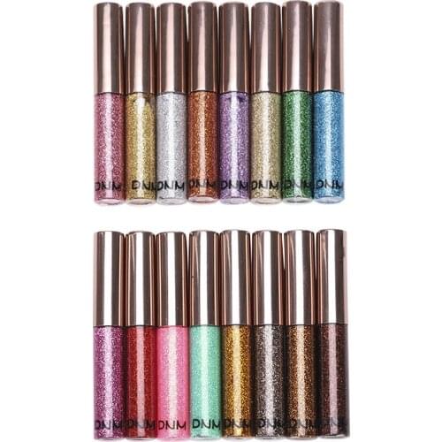 Glitter косметика Liquid Eyeliner Pearlescent Color Sequins Flash Waterproof And Sweatproof Natural Lasting Women Makeup