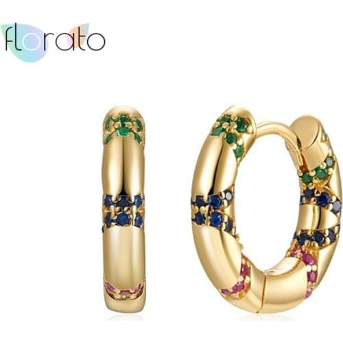 925 silver ear buckle Minimalist Color Hoop Earrings Retro Round Hypoallergenic Earrings For Women Fashion jewelry