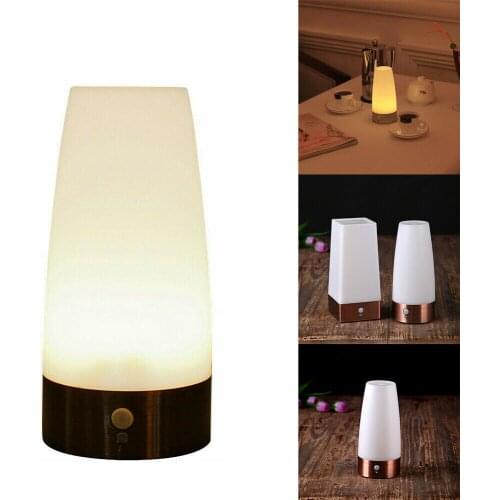 Battery Led Table Lamp PIR Motion Sensor Night Light Bar Light Portable Vintage Night Lights Bedside Coffee Restaurant