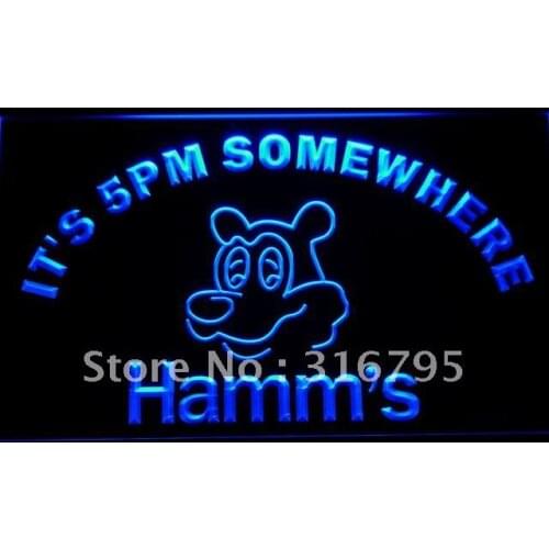670 Its 5 pm Somewhere Hamms Beer LED Neon Light Signs with On/Off Switch 20+ Colors 5 Sizes to choose