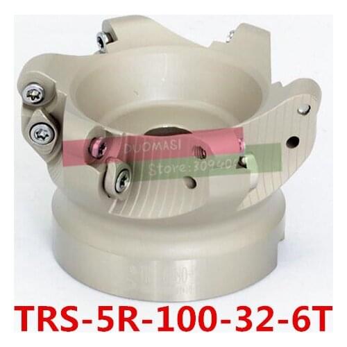 TRS 5R-100-32-6T Face End Milling Cutter Indexable Flat Roughing Cutting ,CNC Milling Cutter