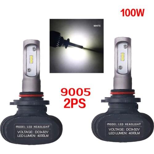 Ultra-Bright 2PCS COB /9005 S1 LED 9005 8000Lm Headlight Bulbs Fog Lights White 6500K 50W Auto Headlamp