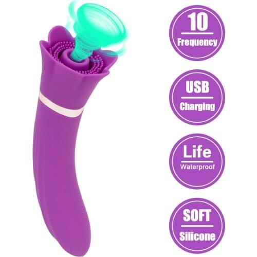 Sex Toys for Women G Spot Dildo Massager Sucking Vibrator Clit Nipple Stimulator Female Sexual Masturbator Oral Sucker Vibrator