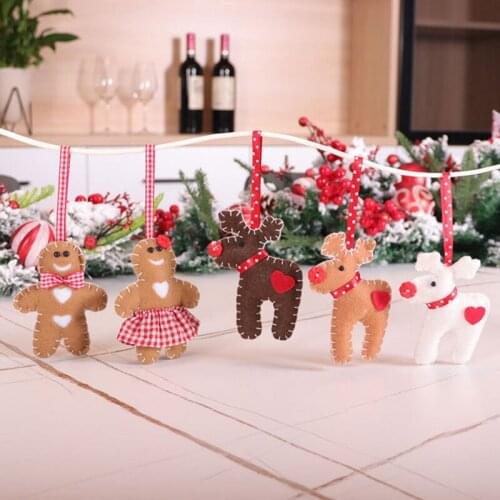 Felt Elk Pendant Home Christmas Tree Decoration Festival Supplies Home Party Christmas Decoration Holiday DIY Home Decoretion