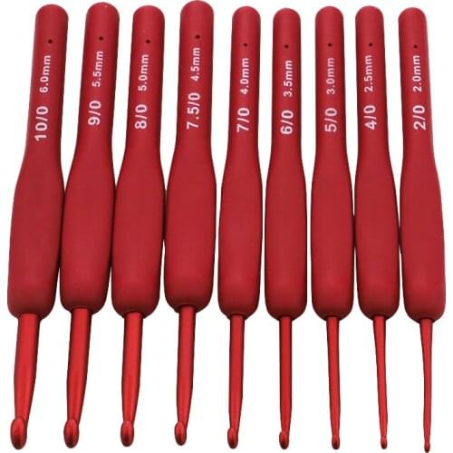 Knitting Needles with silicone handle Set Soft Handle Crochet Needles Yarn Weave Knitting Needles Set With Bag 2.0-6.0mm Size