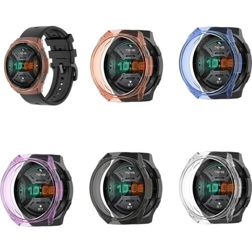 TPU Protective Case Shell Suitable For Huawei GT 2e Watch Soft Half Cover Frame Protector Smart Watch Replacement Case