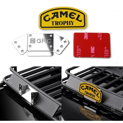 1PCS Metal TRX4 Camel Trophy Badge LOGO Sticker for 1/10 Scale RC Crawler Traxxas TRX-4 D90 D110
