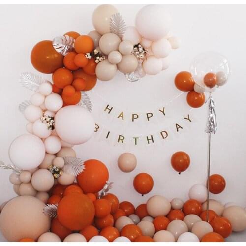 100pcs Marriage Scene Arrangement Balloons Wedding Celebration 100th Birthday Decorations Retro Color Pearlescent Latex Balloons