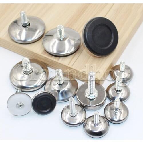 16Pcs Moisture-proof Stainless Steel Adjustable Foot Showcase Office Stable Adjustment Foot Pad Furniture Hardware Accessories