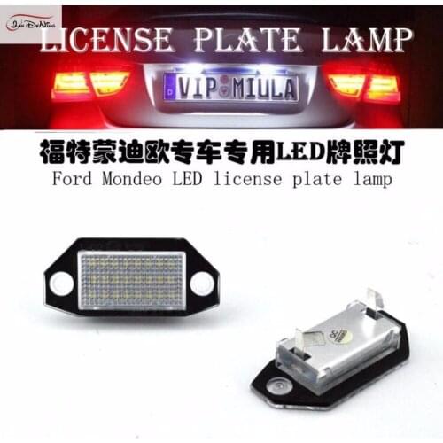 JanDeNing 2pcs Error Free 24 LED License Plate Lights For Ford MKIII 4/5D 2000-2007