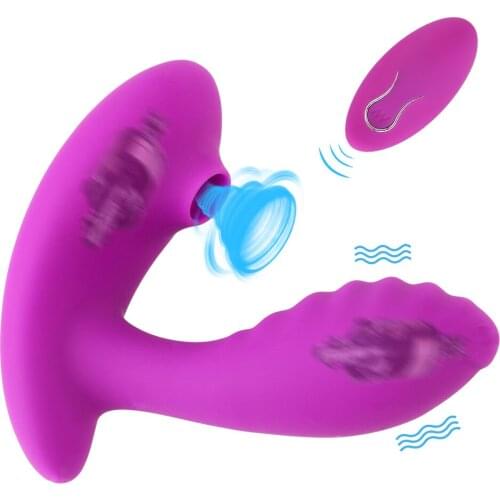2 in1 Remote Control Nipple Sucker 10 Speed Sex Toys for Woman Clitoris Vagina G spot Stimulation Vagina Sucking Vibrator