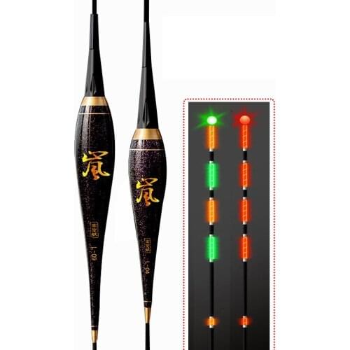 2021 1PCS RQNQ New Fish Bite Automatic Reminder Color Change LED Fishing Ultra Tail Electronic Luminous Buoy Fishing Light