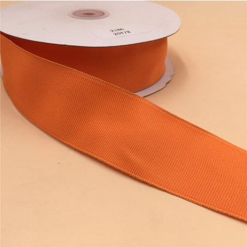38MM 25yards Orange Wired Edge Ribbon grosgrain for Festival Christmas Decoration New Year Gift Wrapping