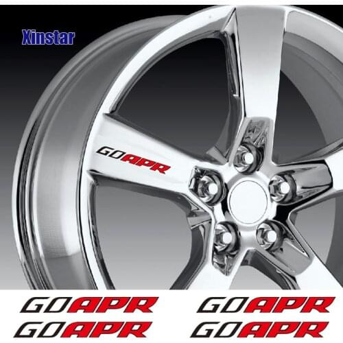 4pcs APR Car Rim Sticker For Volkswagen VW Golf 6 7 MK3 MK4 MK5 MK6 MK7 TDI R20 R32 GTI Polo CC Audi TT A4 B6 B7 B8 A6 A7 A8