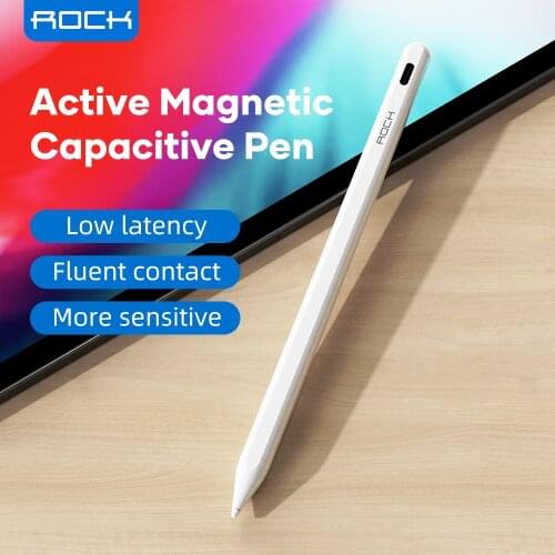 ROCK Active Magnetic Capacitive Pencil for iPad Pro 11 12.9 Replaceable Refill Stylus Touch Pen for Apple iPad Air IOS Touch Pen