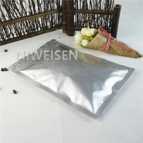 14x20cm Peanut Ziplock bag 100pcs Silver White Pure Aluminium Foil bags Zipper Reusable, Purely Mylar Foil Food Storage Pouch