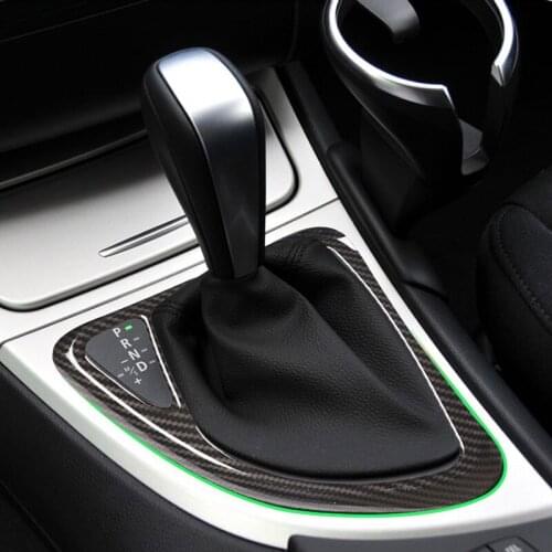 Car Carbon Style Interior Center Console Gear Shift Panel Frame Cover Sticker Trim For BMW 1 Series E81 2007 2008 2009 2010 2011
