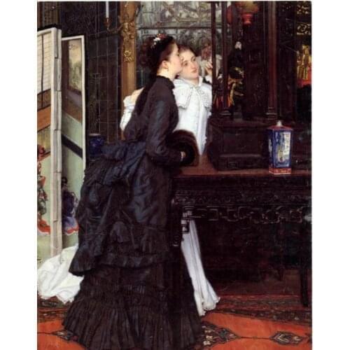 Free shipping court figure girls classical furniture oil painting canvas printings on canvas home wall art decoration picture