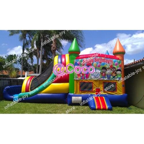 Free air ship to door,6*4*3.5m Commercial Kids Inflatable Combo Bounce House Jumping House Bouncy Castle for Party