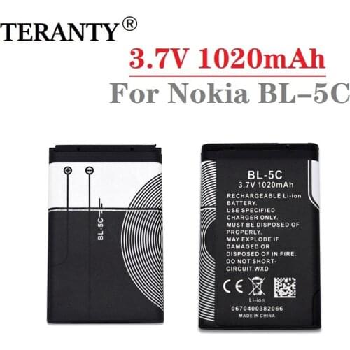 10Pcs BL5C / BL-5C Lithium 3.7V 1020mAh Li-Po Battery For Nokia 6267 6270 6330 6555 6600 6620 6630 1100 1101 1110 1112 1208 1600