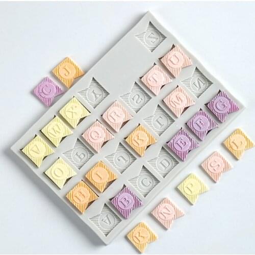 Bunting Alphanumeric Mould Silicone Mold Fondant Cake Decorating Tool Gumpaste Sugarcraft Chocolate Forms Bakeware