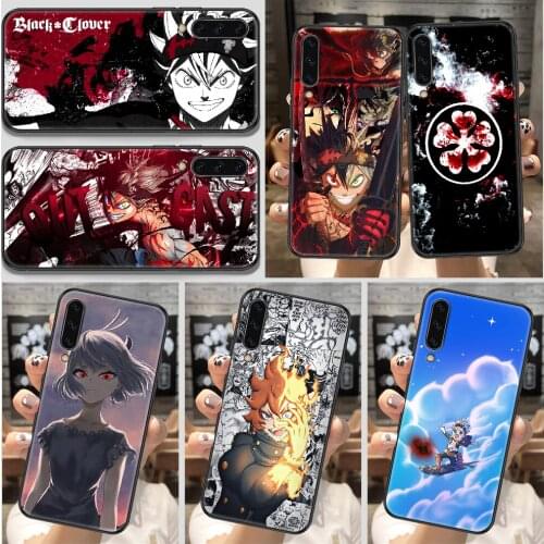 Black Clover Anime Phone Case For Samsung Galaxy A 10 12 20E 21S 30 32 40 50 51 52 70 71 72 5 6 7 2016 2018 black tpu Etui