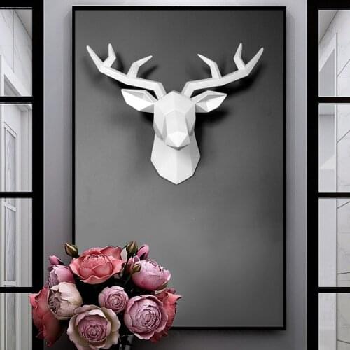 Home Wall Decor,3D Deer,Statue,Sculpture,34*28*14cm,Animal Figurine,Living Room,Decoration Accessories,Modern,Decorative Art