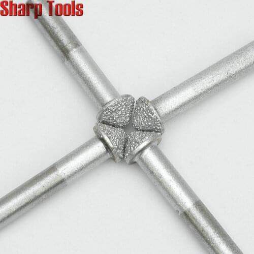6mm 90 Angle 3D Diamond End Mill Engraving Bits CNC Stone Engraving Tools for Marble Tile, Good Stone Carving Tools from Factory