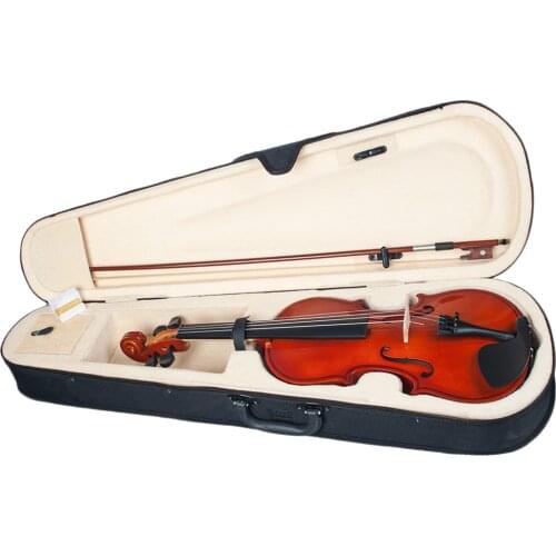 Exquisite Wooden 1/8 Size Acoustic Violin Varnished Violin for 4-5 Years Old