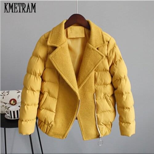 KMETRAM 2020 New Fashion Parka Winter Jacket Women Slim Style Womens Jackets Short Warm Winter Coat Women Casaco Feminino HH689