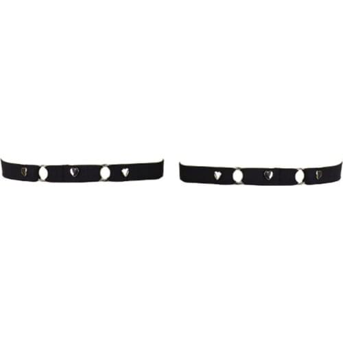 Heart Rivet Gothic Garter Leg Harness Ring Wedding Garter Body Harness Bondage Stockings Suspender Belt Punk Sexy Lingerie