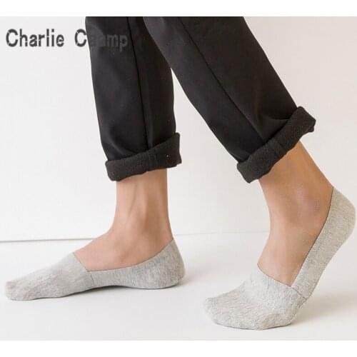 Charlie Caamp Summer Thin Section Stealth Socks Low Help Shallow Mouth Socks Deodorant Anti-skid Cotton Men Socks