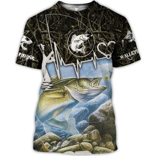 2020 Fishing Art Harajuku summer t-shirt Clothes Let’s Go Fishing 3D All over Printed T Shirts For Men & Women Drop shipping