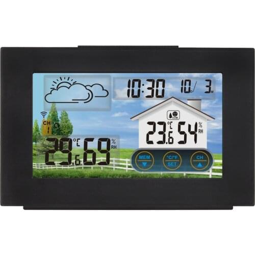 Weather Station Temperature 3 Channel Humidity Meter Home Indoor Outdoor hygrometer thermometer Weather Station with Clock