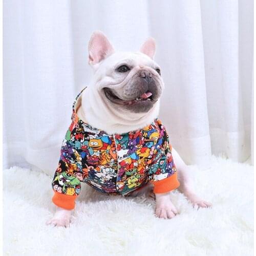 Cute Cartoon Winter Warm Dog Clothes Cotton Hoodies Clothes for Small Medium Dogs Costumes Coat for Cat French Bulldog Chihuahua