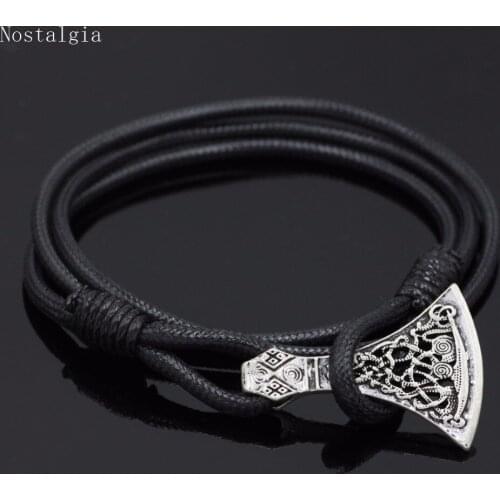 Nostalgia Viking Axe Bracelet Mammen Style Goth Men Scandinavian Norse Vikings Vintage Bracelets For Women